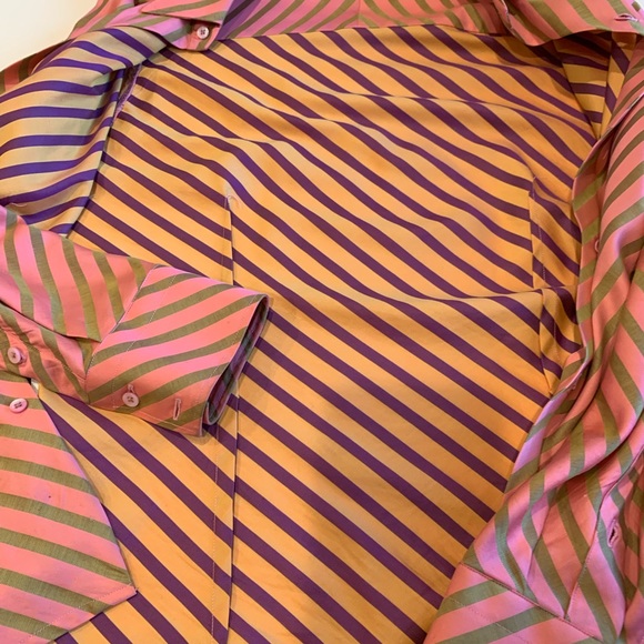 Beautiful, Orange and Pink, Button Down, Craig Taylor Shirt - Picture 3 of 4